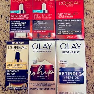 A SUPER FUN bundle of SIX best-selling Olay & L’Oreal products in trial sizes!!!